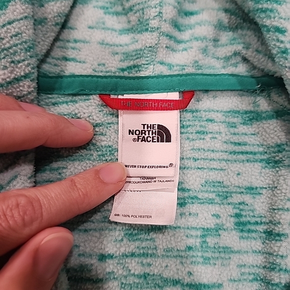 The North Face Womens M Sea Foam Green 100% Polyester Hooded Full Zip Jacket - Picture 5 of 12